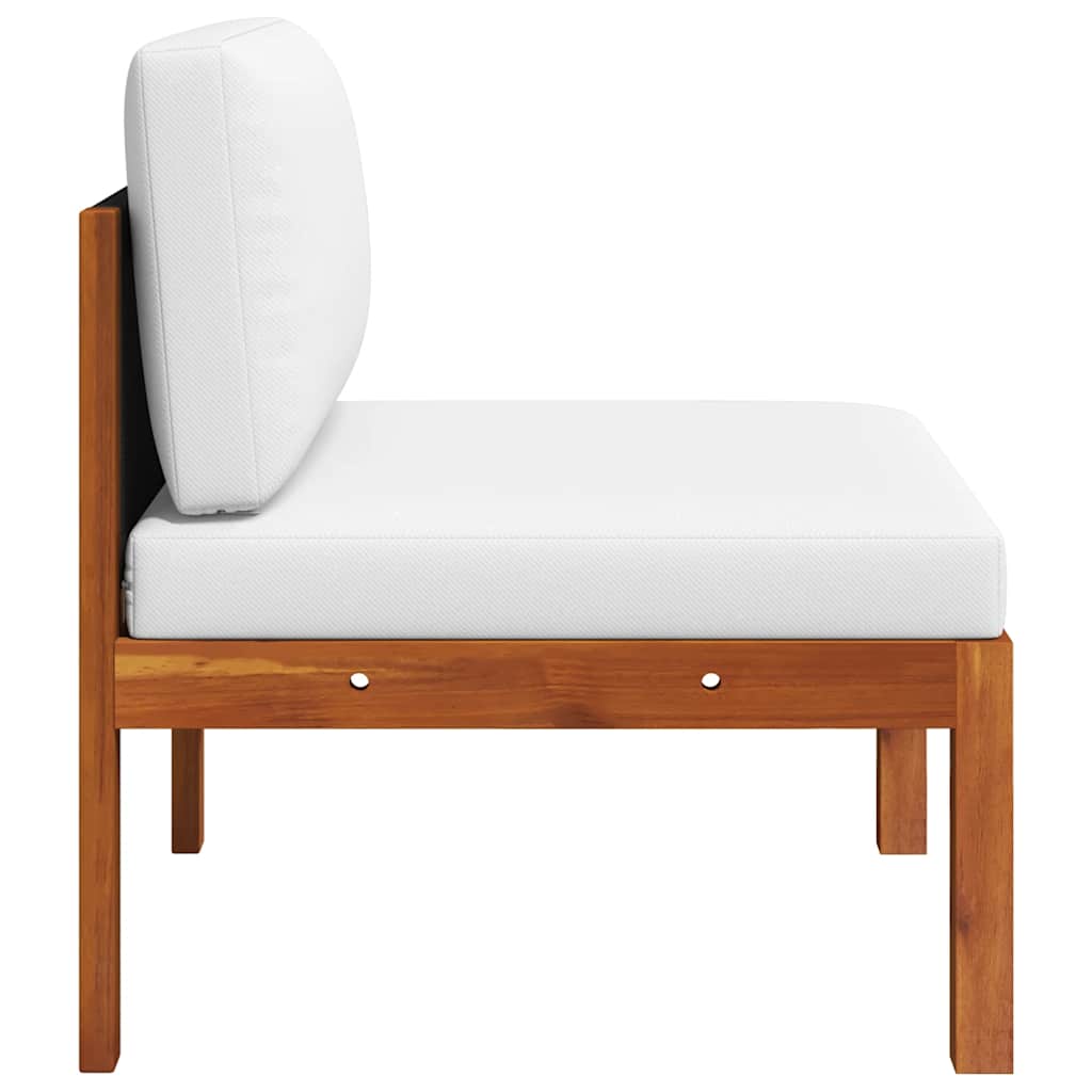 2 Piece Garden Lounge Set with Cushions Wood Acacia&Rope