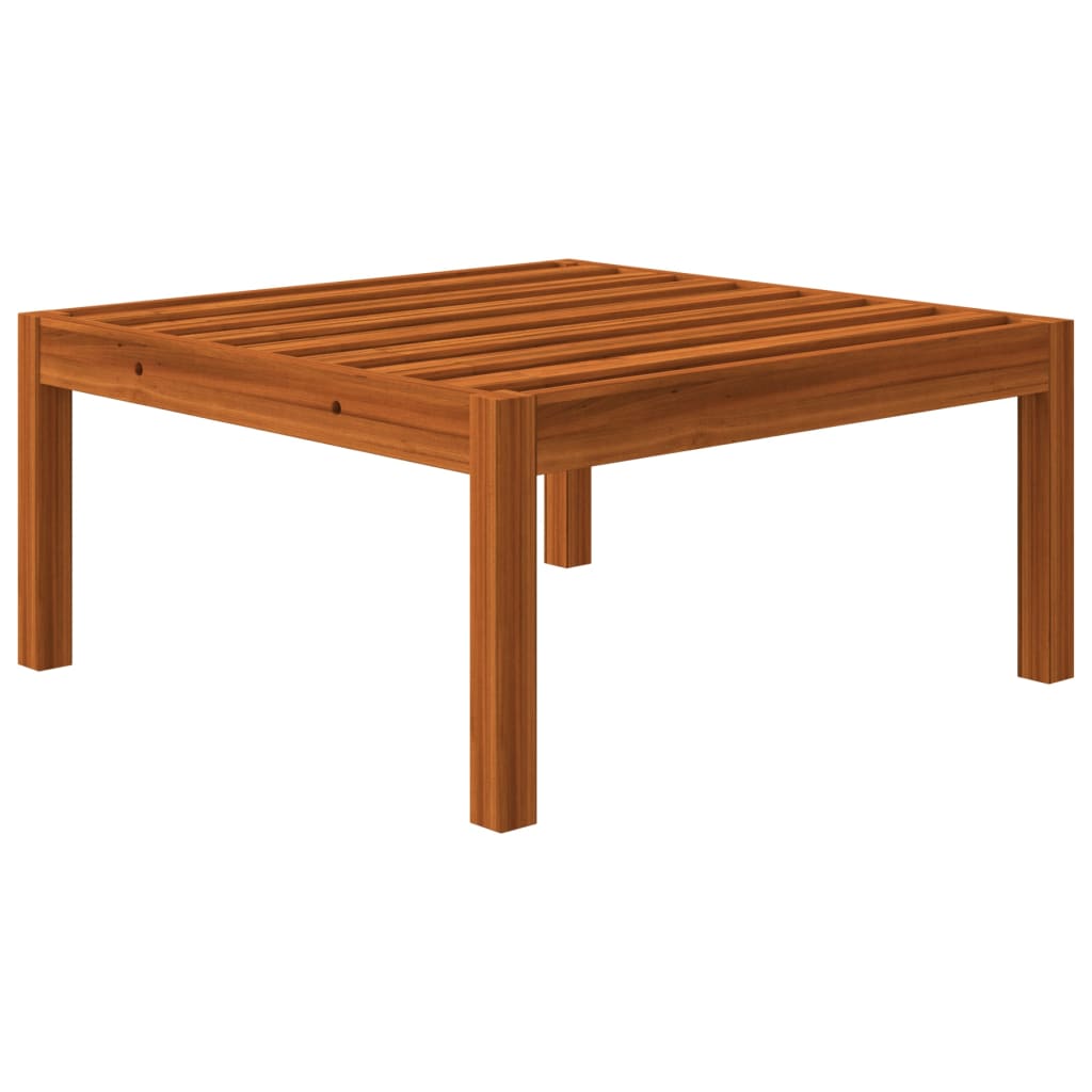 Garden Footstool with Cushion Solid Acacia Wood