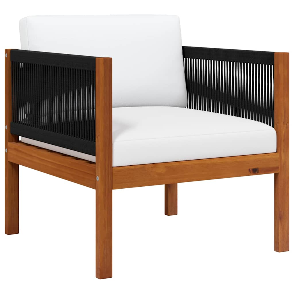 Garden Chair with cushion Solid Acacia Wood