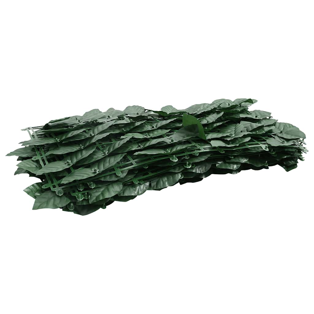 Balcony Screen with Dark Green Leaves 300x100 cm