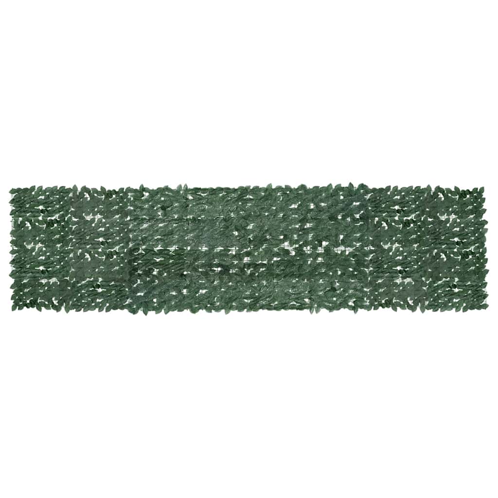 Balcony Screen with Dark Green Leaves 400x100 cm