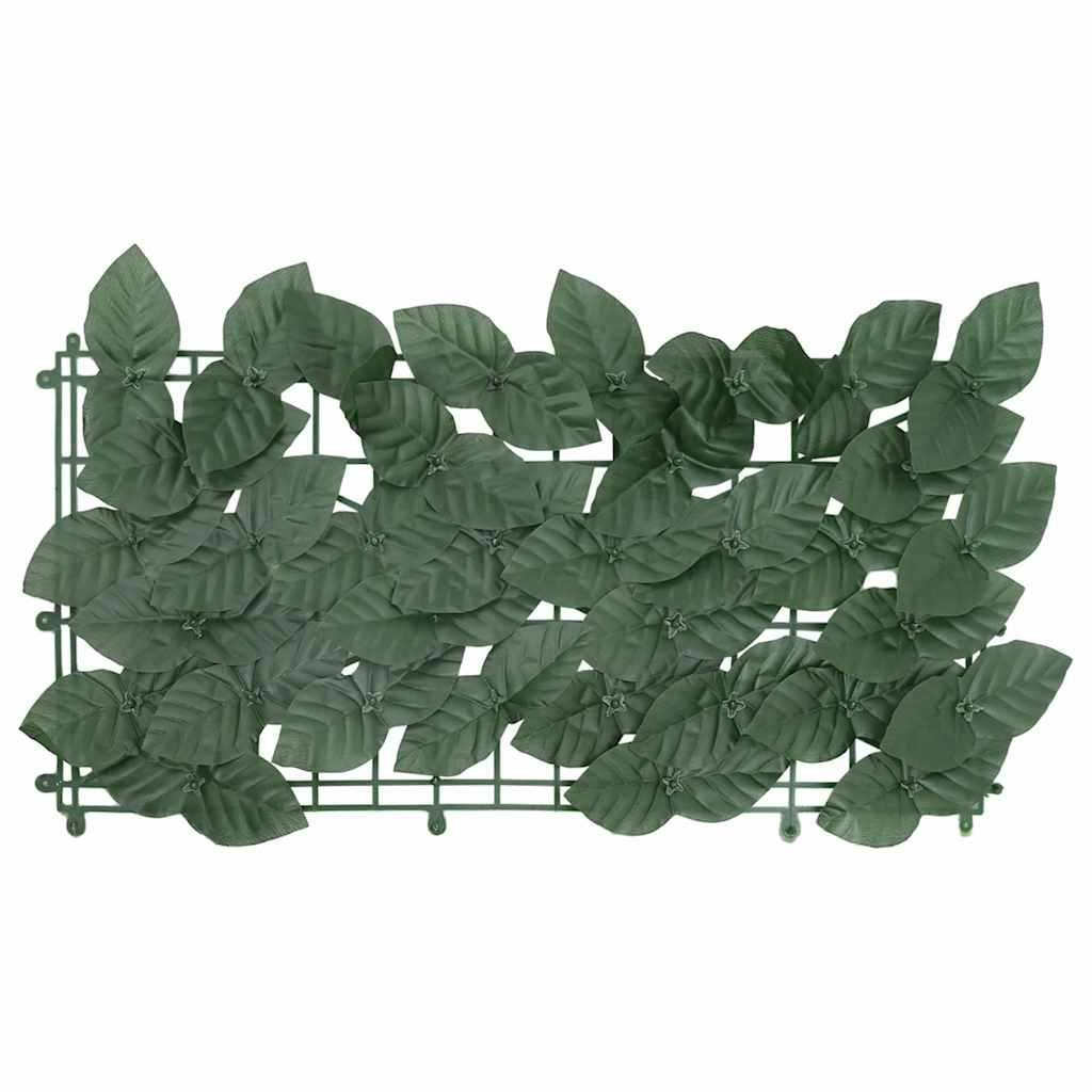 Balcony Screen with Dark Green Leaves 400x100 cm