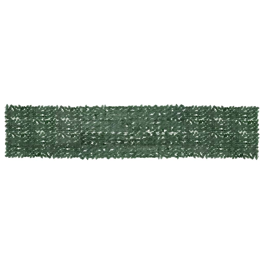 Balcony Screen with Dark Green Leaves 500x100 cm
