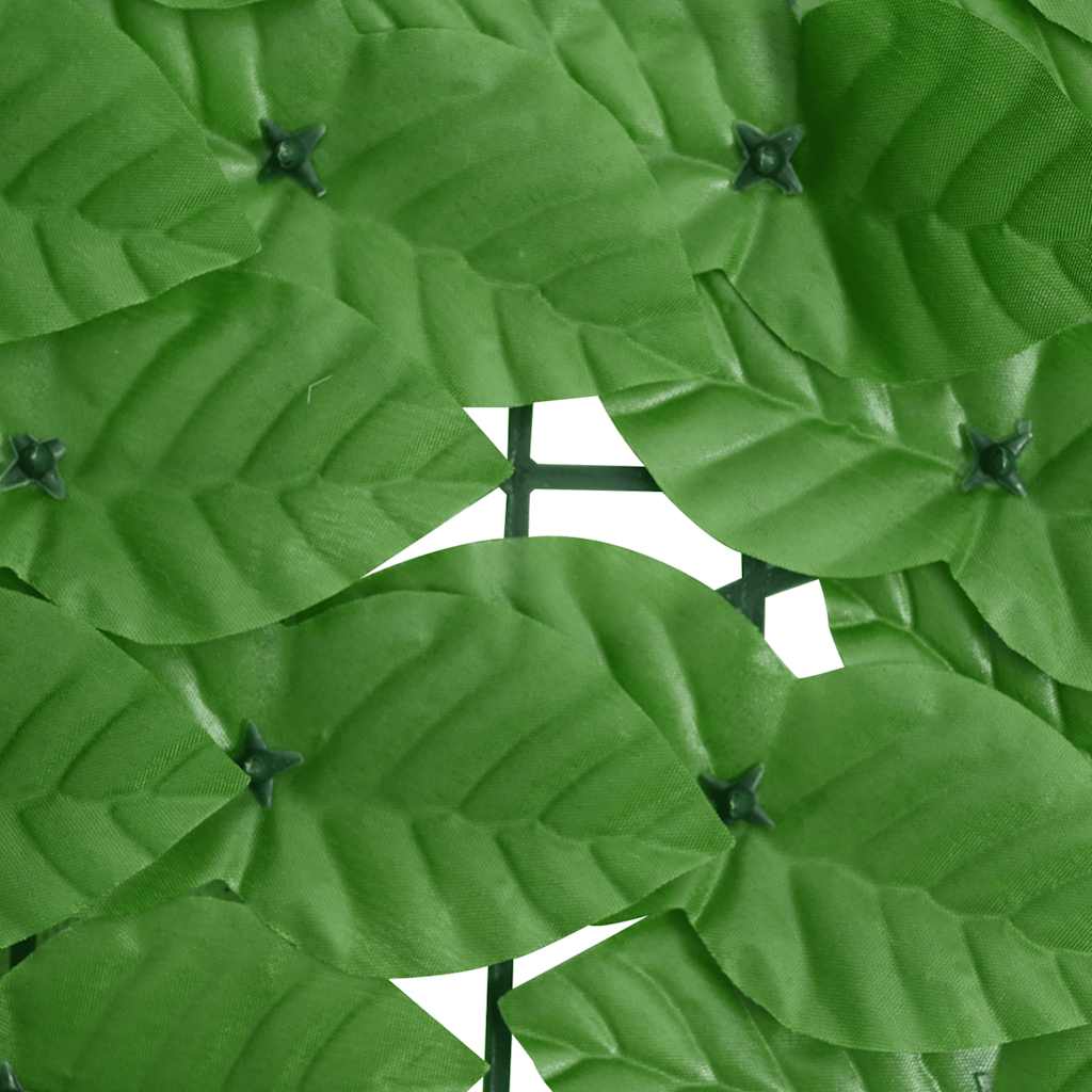Balcony Screen with Green Leaves 400x100 cm
