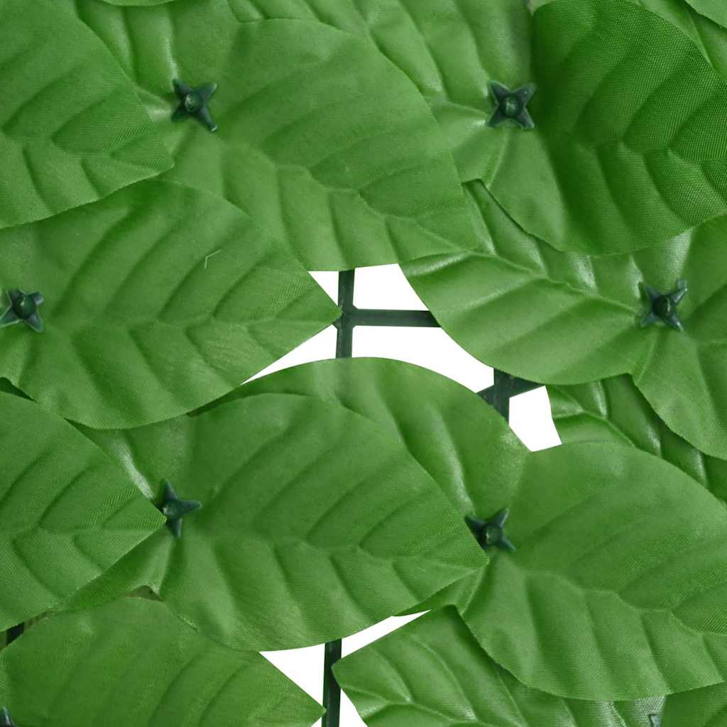 Balcony Screen with Green Leaves 500x100 cm