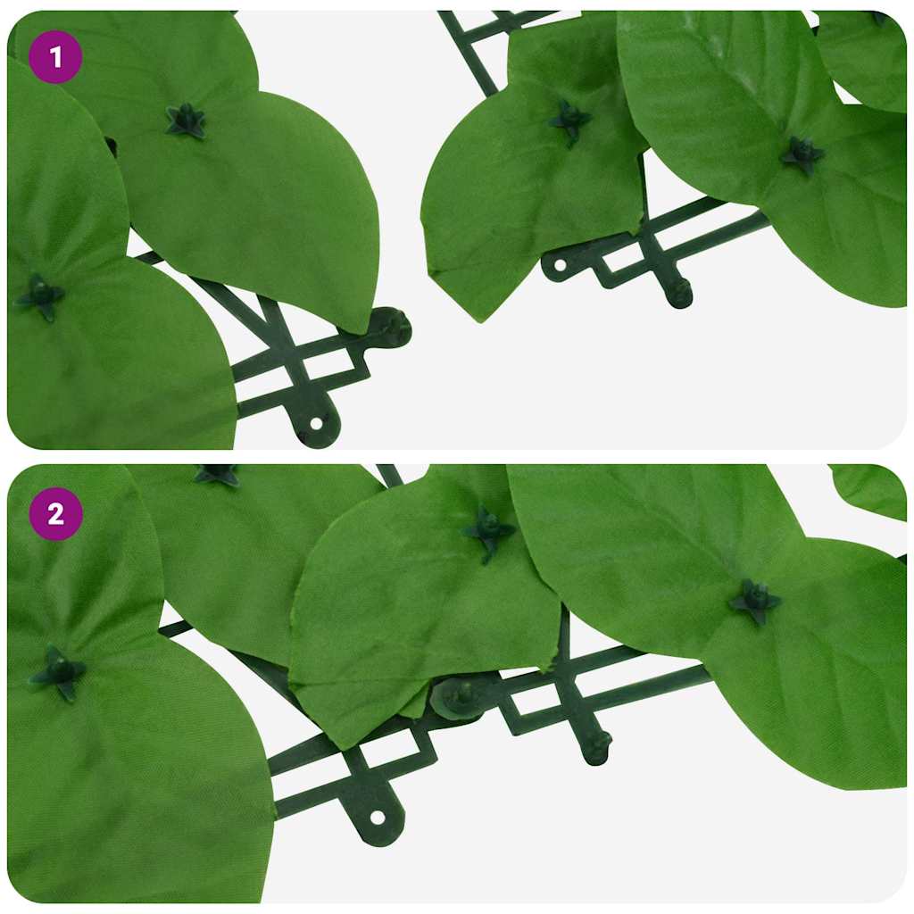 Balcony Screen with Green Leaves 500x100 cm