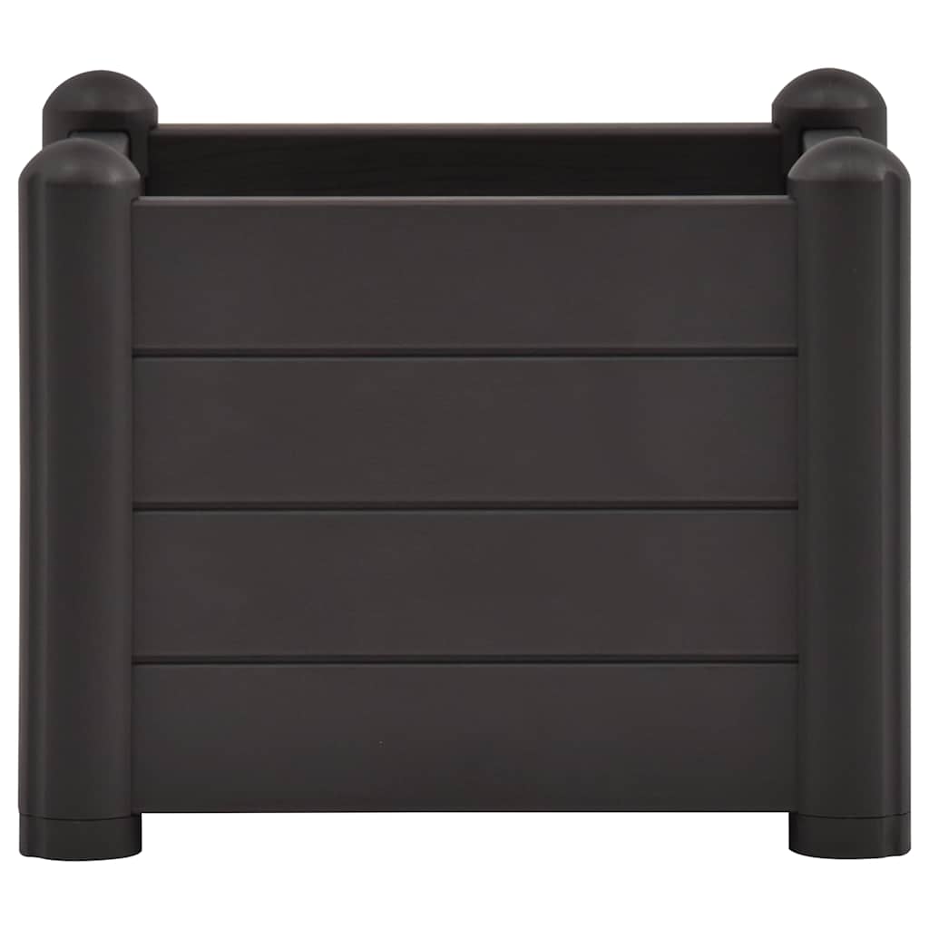 Garden Raised Bed PP Anthracite 43x43x35 cm