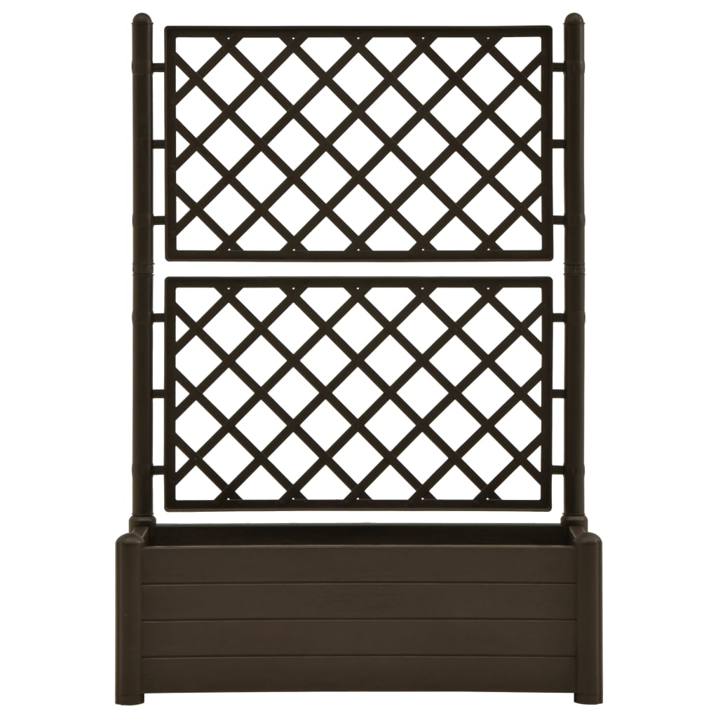 Garden Planter with Trellis 100x43x142 cm PP Mocha