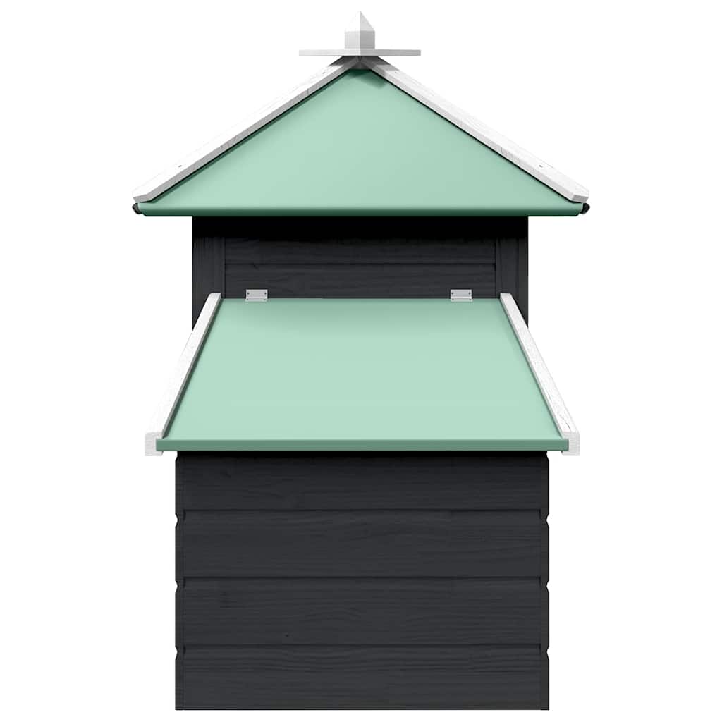 Chicken Coop with Nest Box Grey 190x72x102 cm Solid Firwood