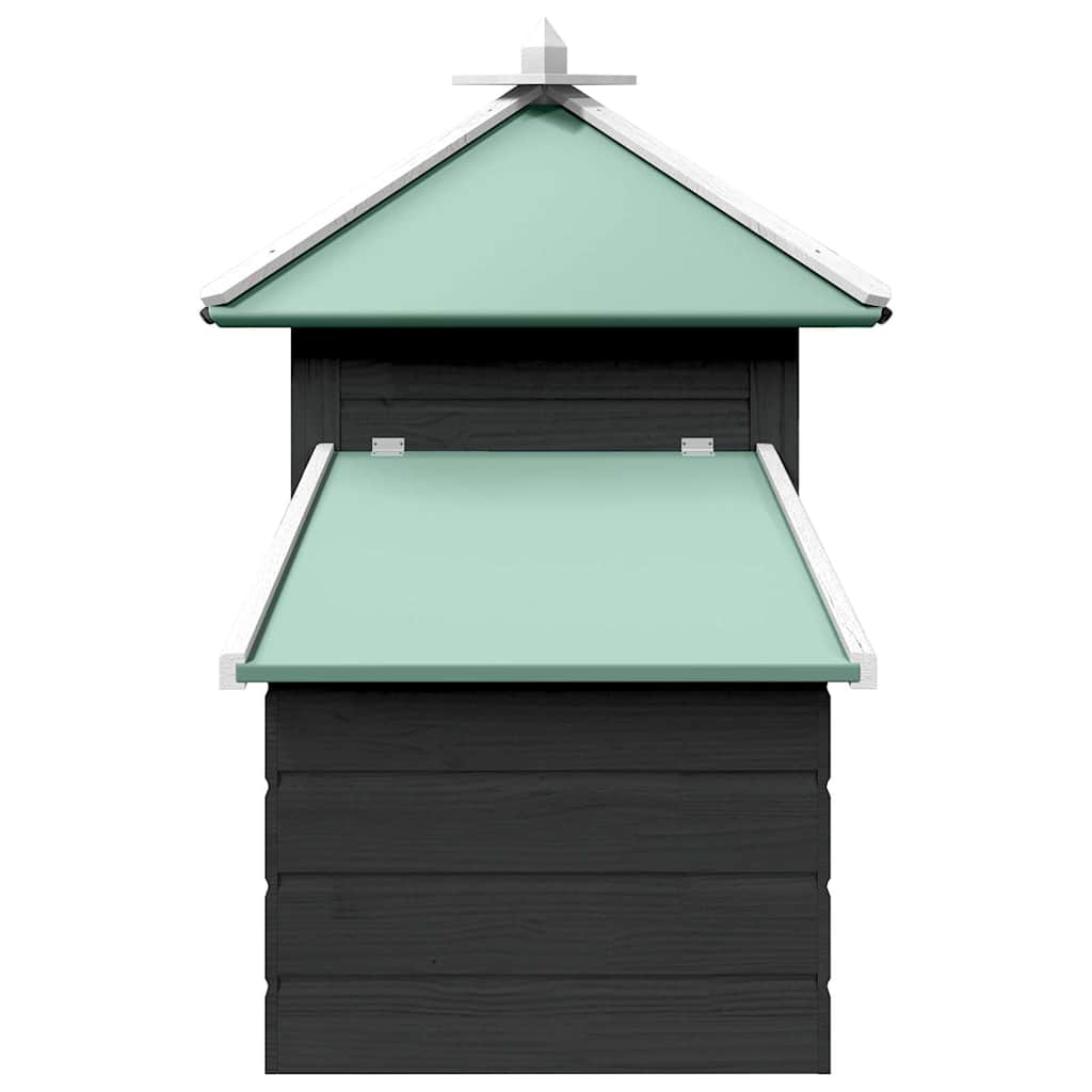 Chicken Coop with Nest Box Grey 190x72x102 cm Solid Firwood