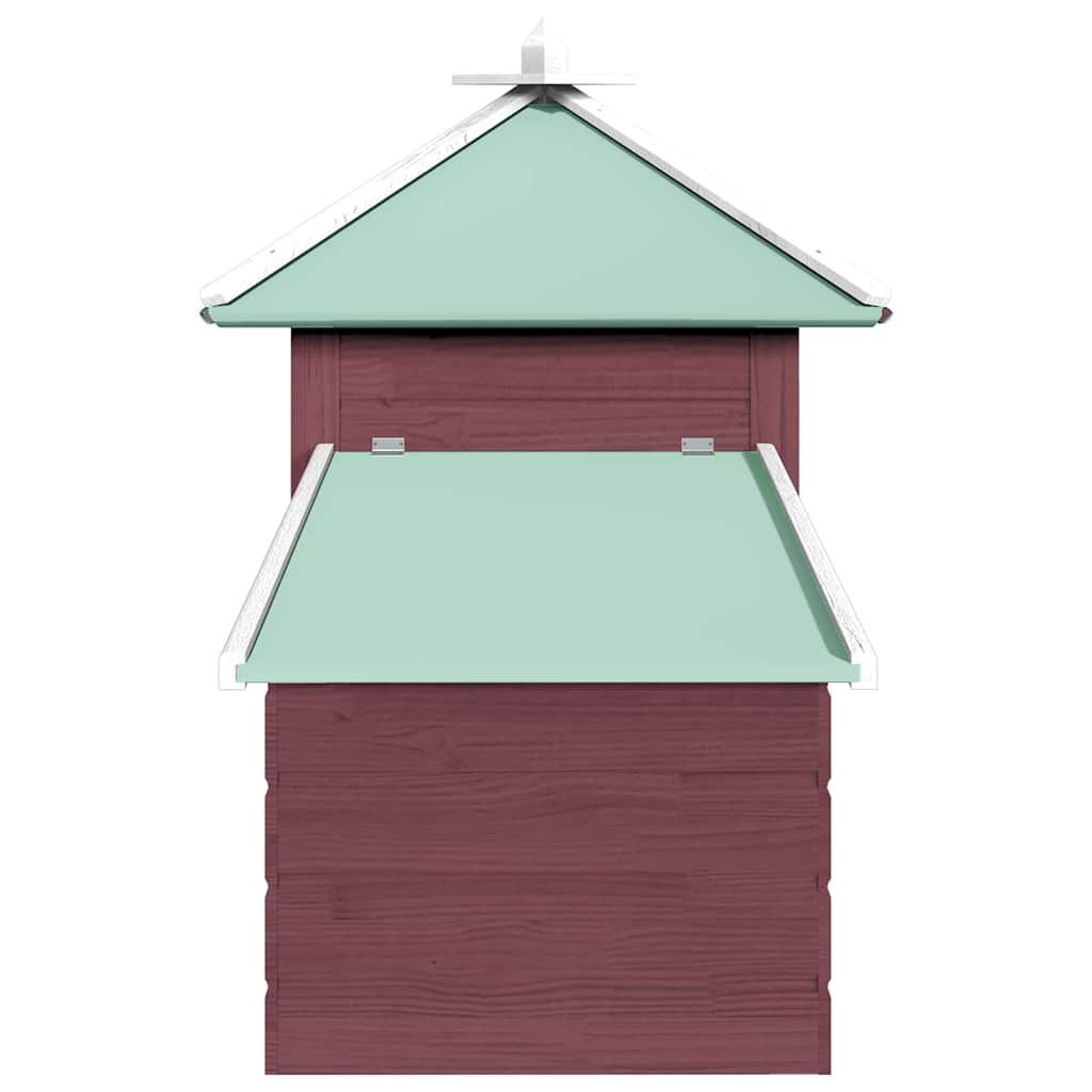 Chicken Coop with Nest Box Mocha 190x72x102 cm Solid Firwood