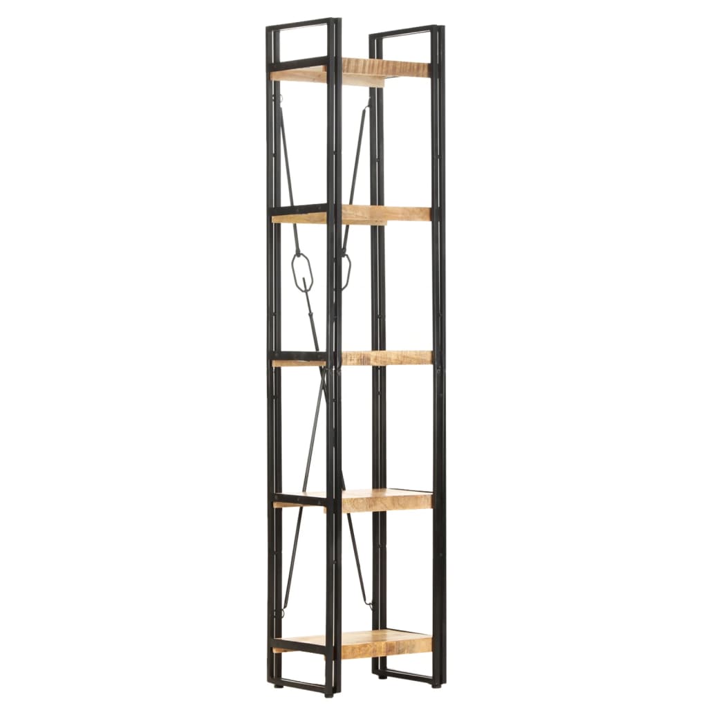 5-Tier Bookcase 40x30x180 cm Solid Mango Wood