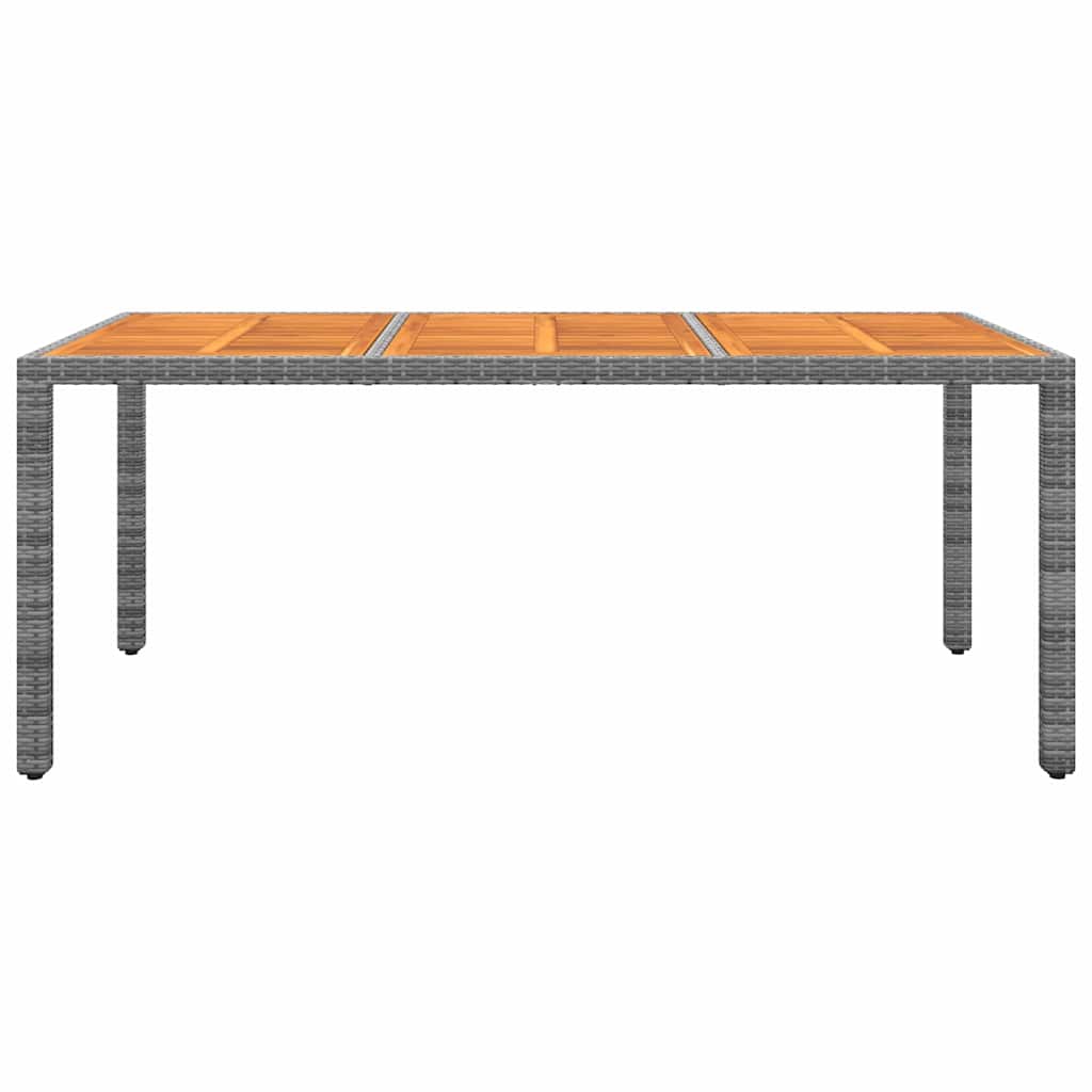 9 Piece Garden Dining Set Poly Rattan Grey