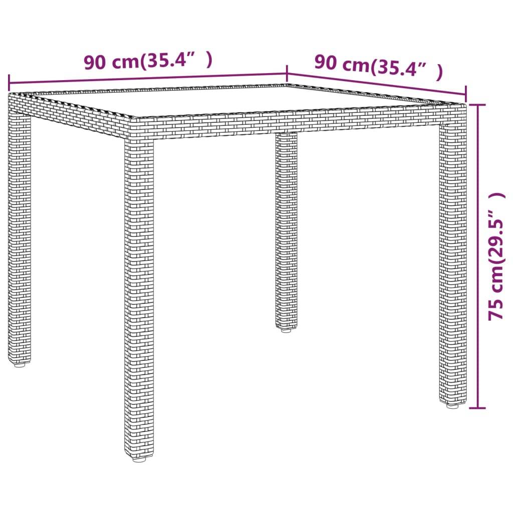 5 Piece Garden Dining Set Poly Rattan Grey