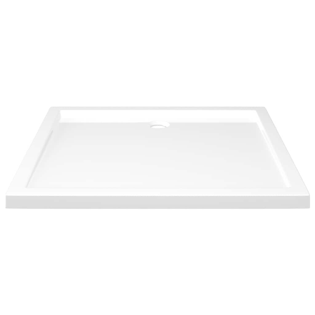 Rectangular ABS Shower Base Tray White 80x90 cm