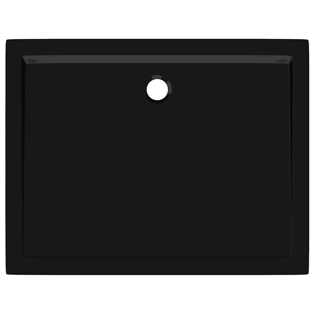Rectangular ABS Shower Base Tray Black 70x90 cm