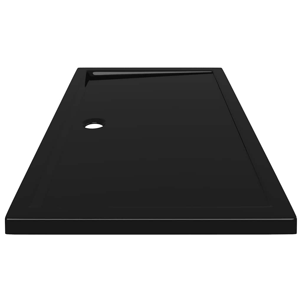 Rectangular ABS Shower Base Tray Black 70x120 cm