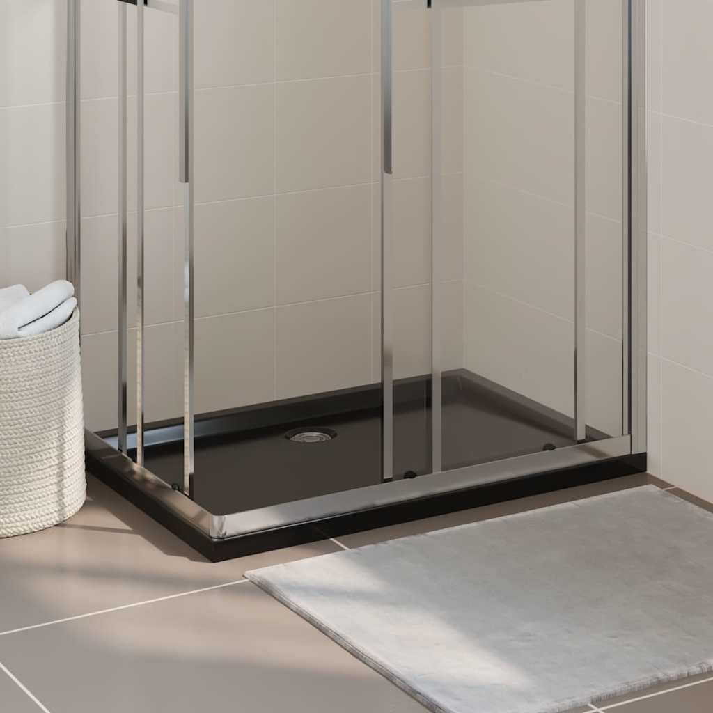 Rectangular ABS Shower Base Tray Black 70x100 cm
