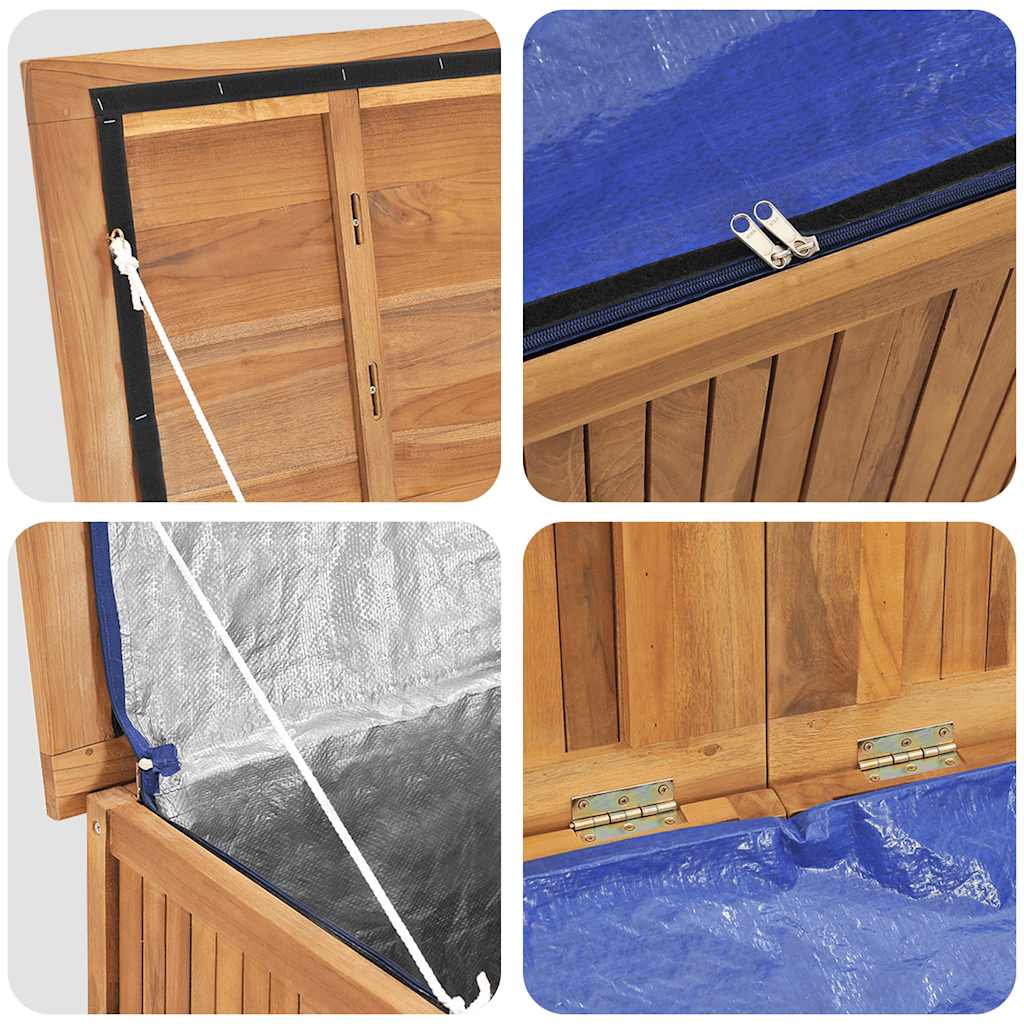 Garden Storage Box 90x50x58 cm Solid Teak Wood