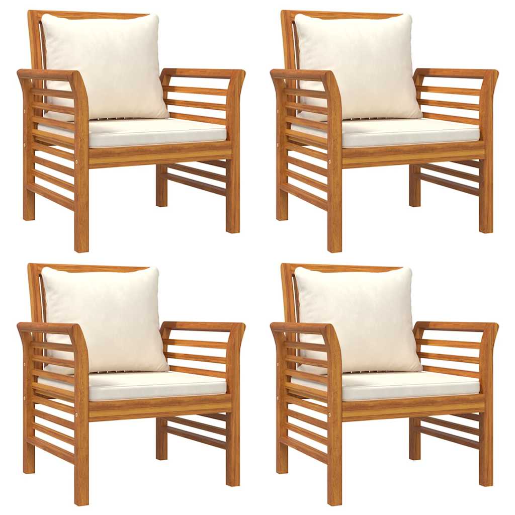 5 Piece Garden Lounge Set with Cushions Solid Wood Acacia
