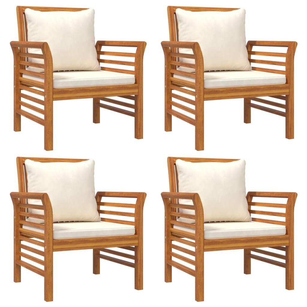 5 Piece Garden Lounge Set with Cushions Solid Wood Acacia
