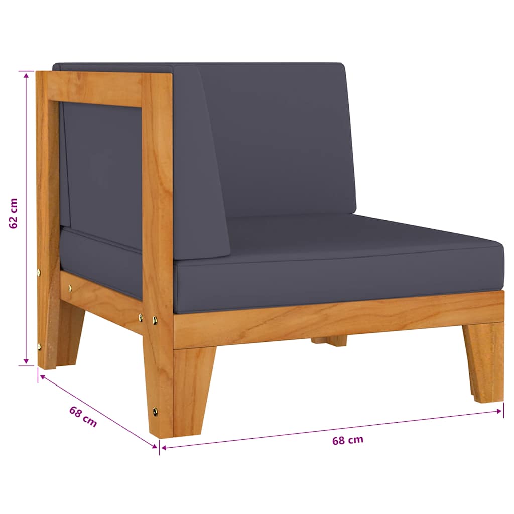 7 Piece Garden Lounge Set with Cushions Solid Acacia Wood