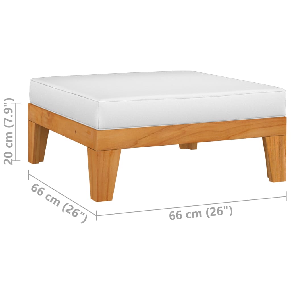 4 Piece Garden Lounge Set with Cushions Solid Acacia Wood