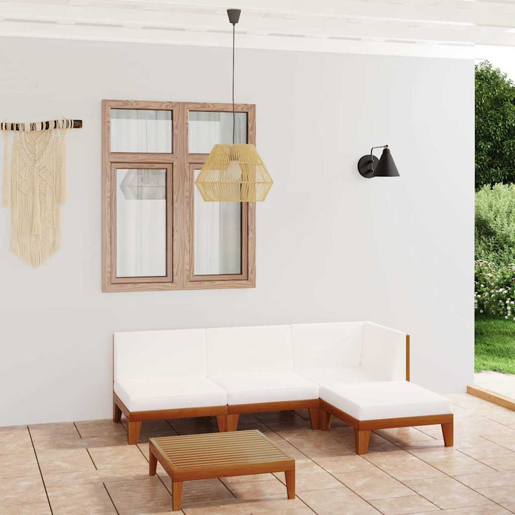 5 Piece Garden Lounge Set with Cushions Solid Acacia Wood