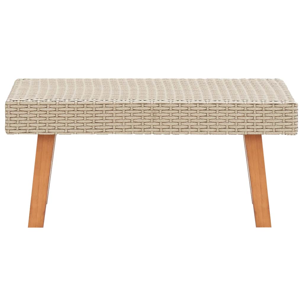 3 Piece Garden Lounge Set with Cushions Poly Rattan Beige