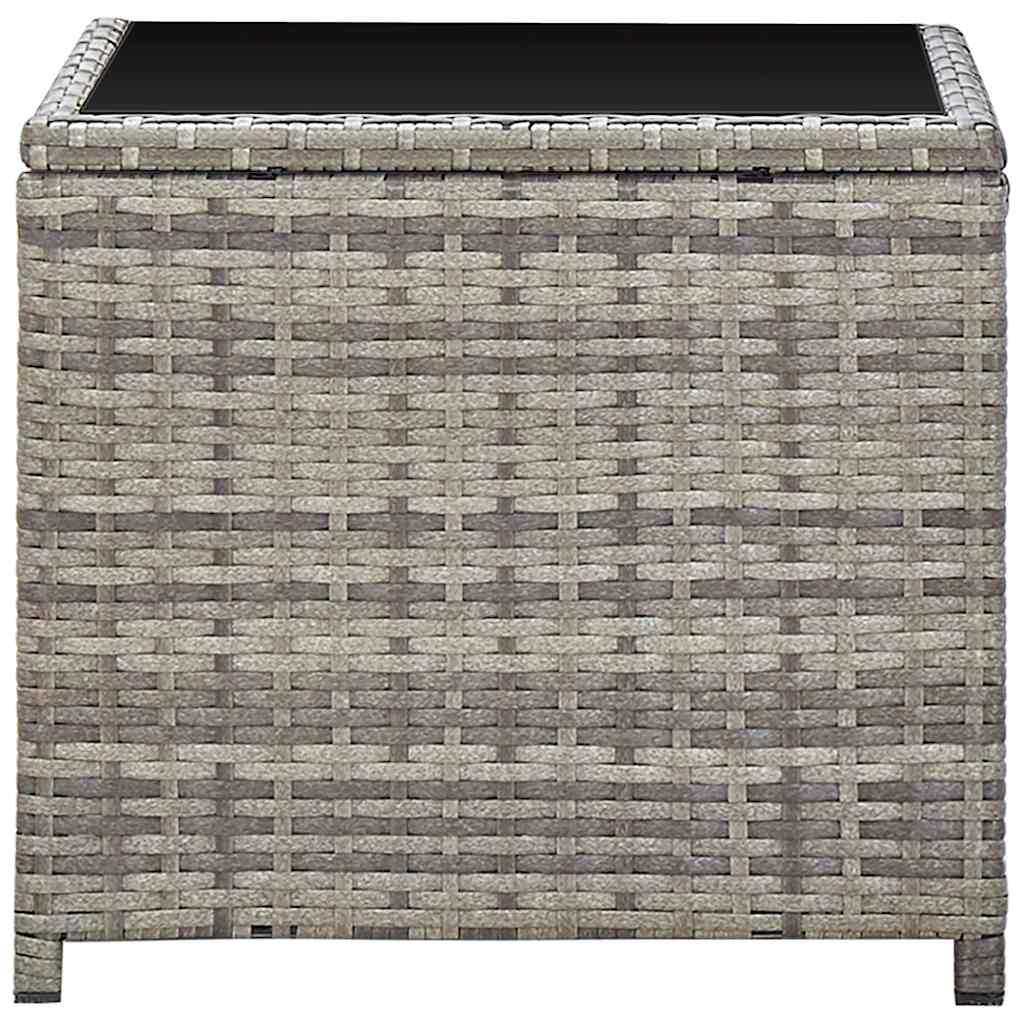 3 Piece Garden Lounge Set with Cushions Poly Rattan Grey