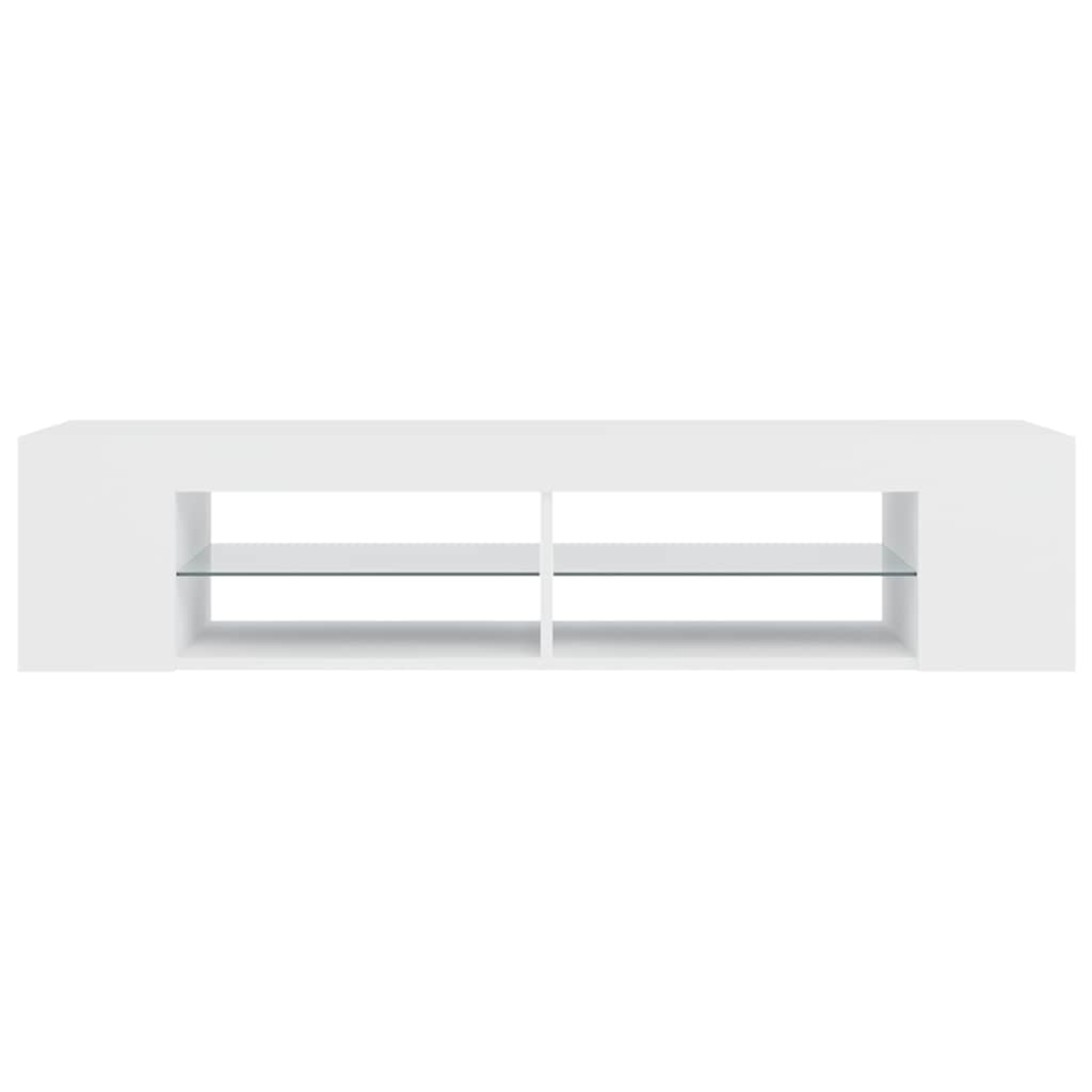 TV Cabinet with LED Lights White 135x39x30 cm