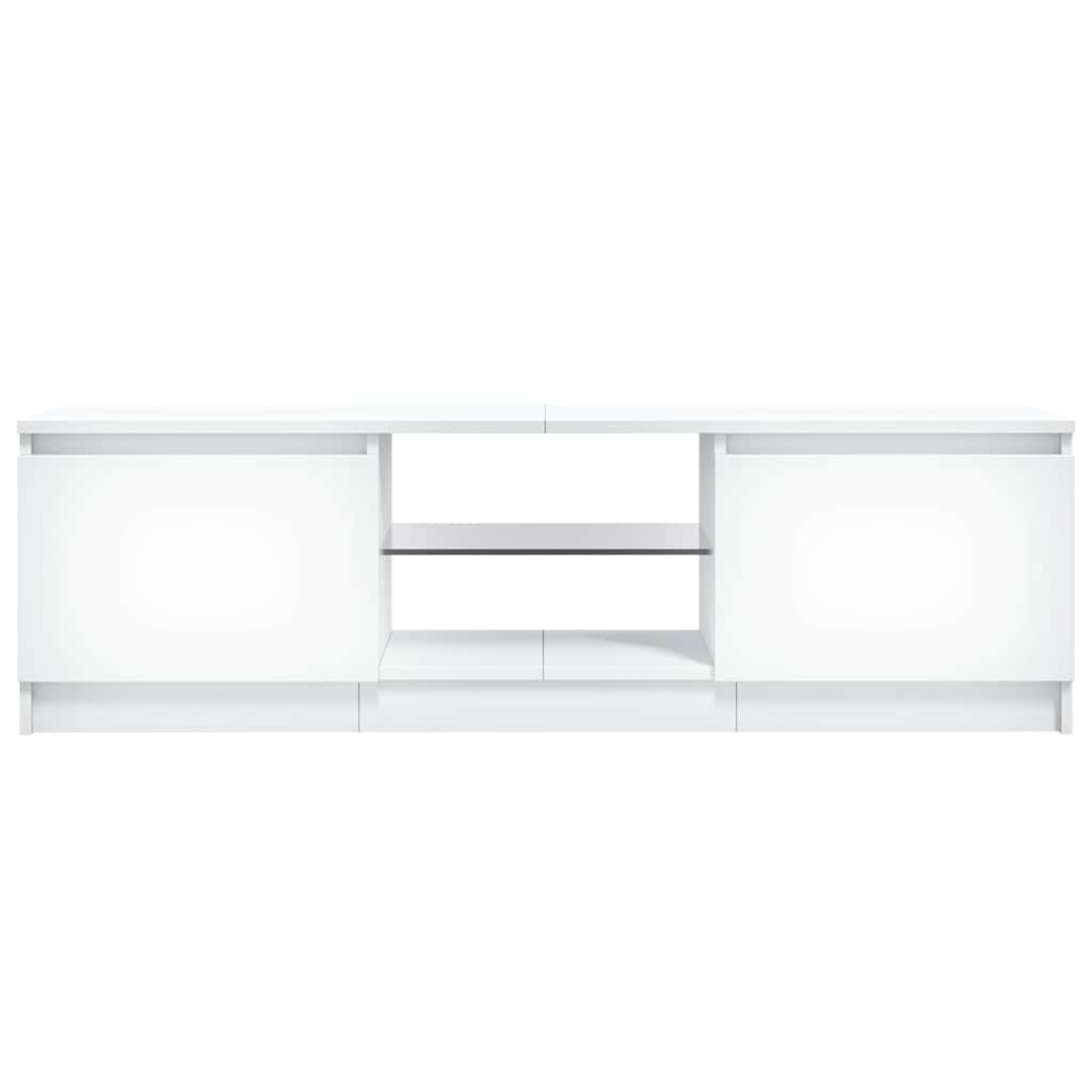 TV Cabinet with LED Lights White 120x30x36 cm