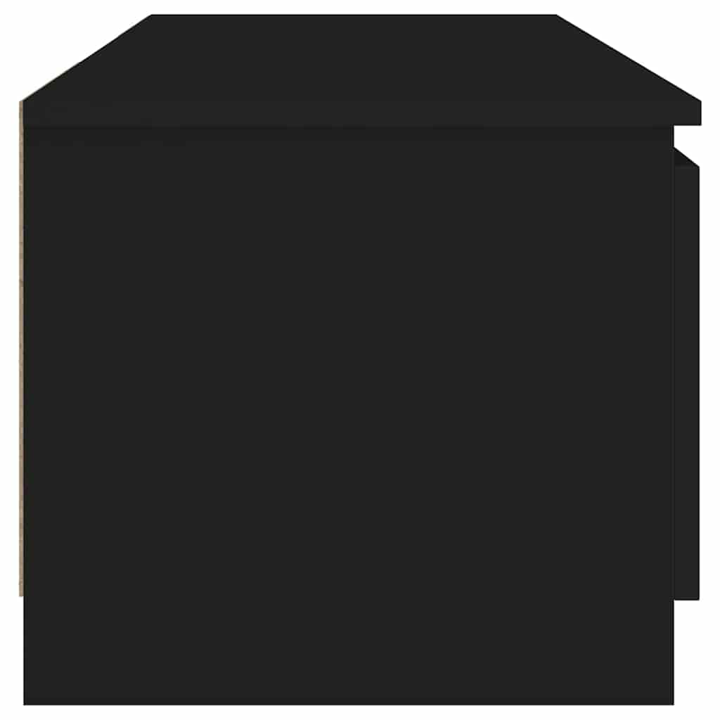 TV Cabinet with LED Lights Black 140x40x36 cm
