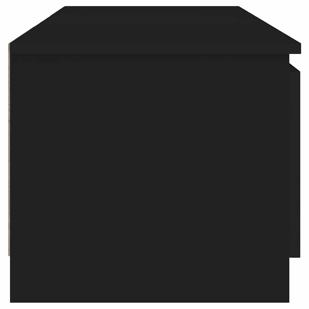 TV Cabinet with LED Lights Black 140x40x36 cm