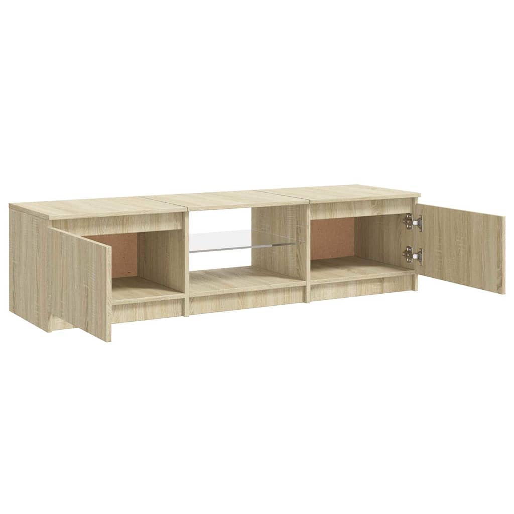 TV Cabinet with LED Lights Sonoma Oak 140x40x36 cm