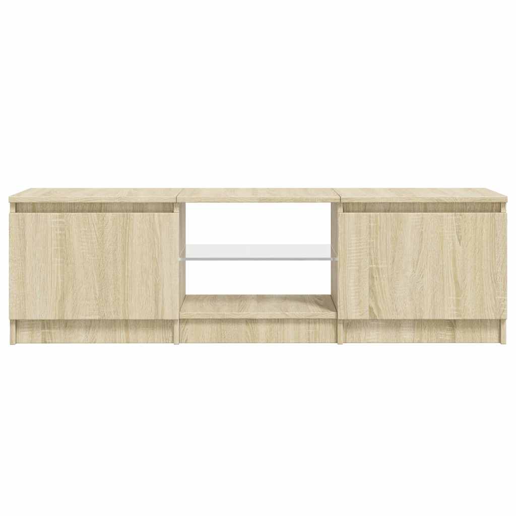 TV Cabinet with LED Lights Sonoma Oak 140x40x36 cm
