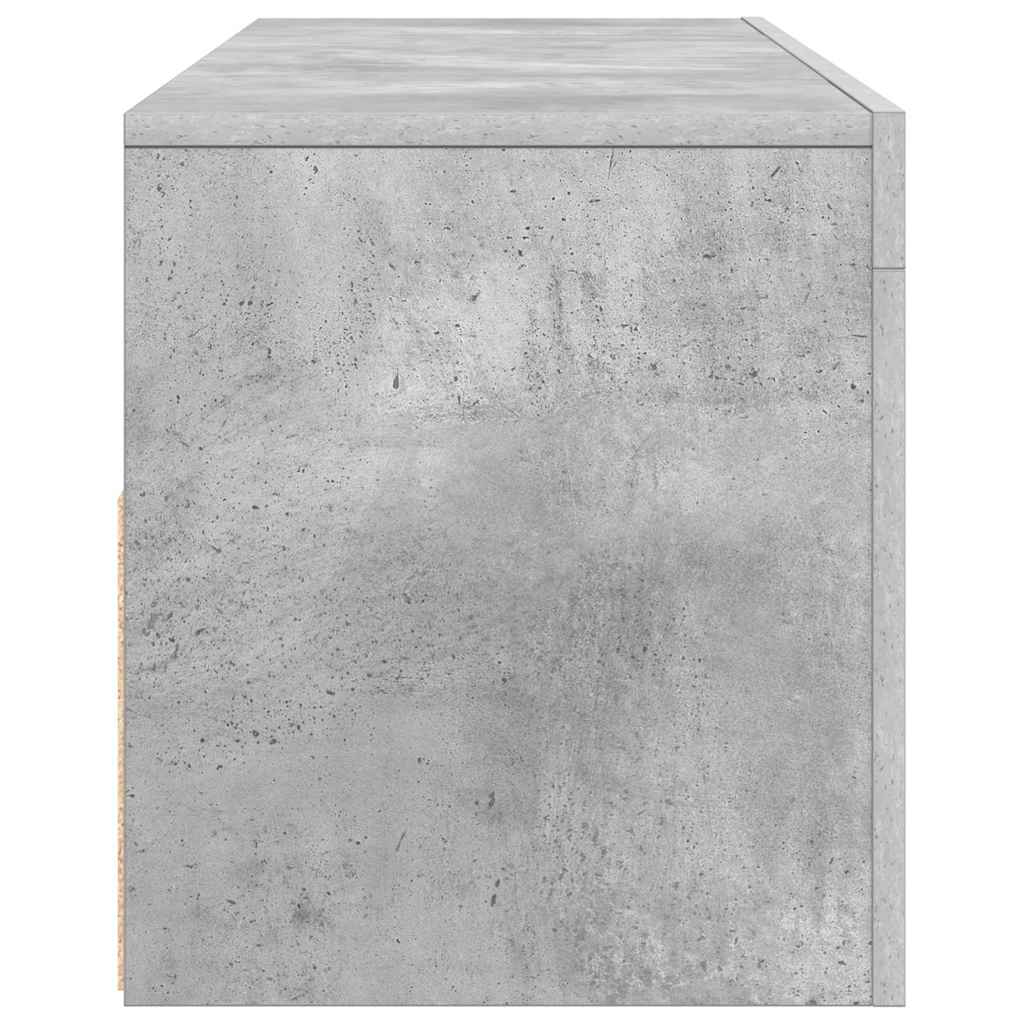 TV Cabinet with LED Lights Concrete Grey 120x35x40 cm