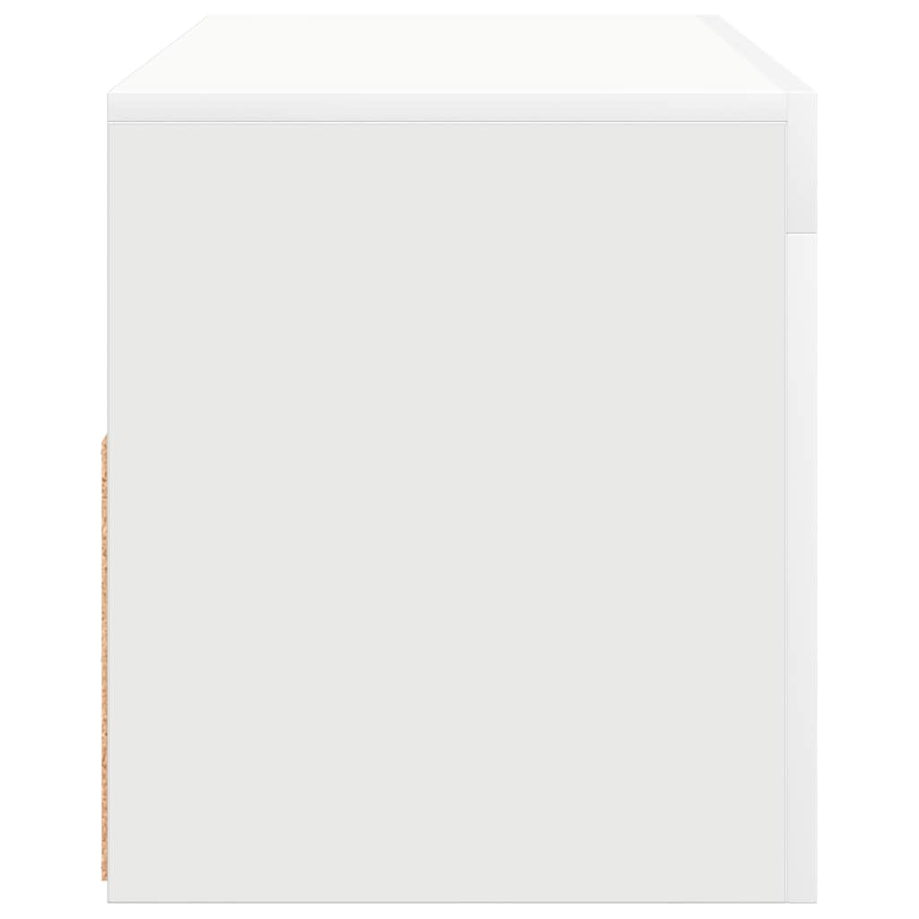 TV Cabinet with LED Lights White 90x35x40 cm