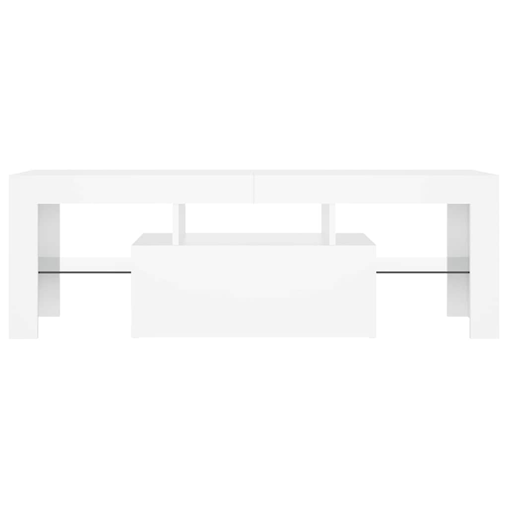 TV Cabinet with LED Lights White 120x35x40 cm