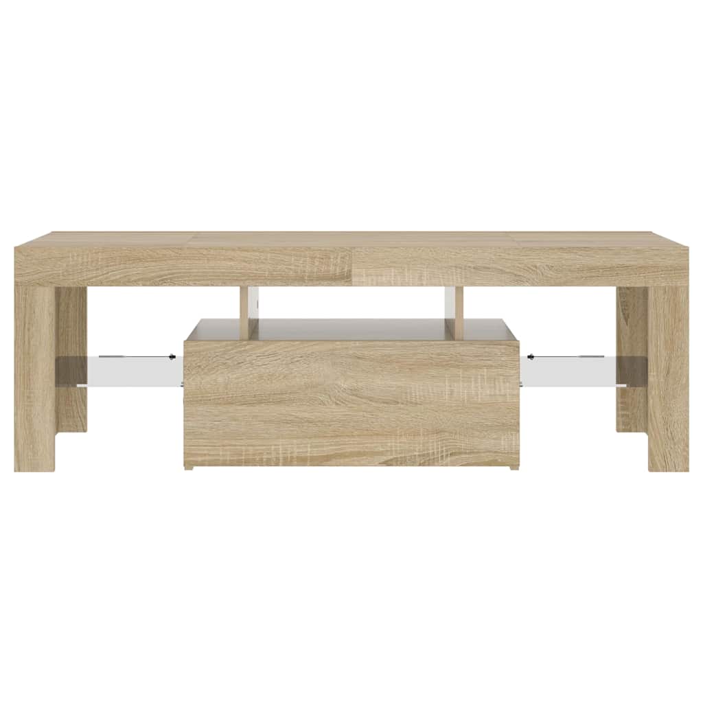 TV Cabinet with LED Lights Sonoma Oak 120x35x40 cm