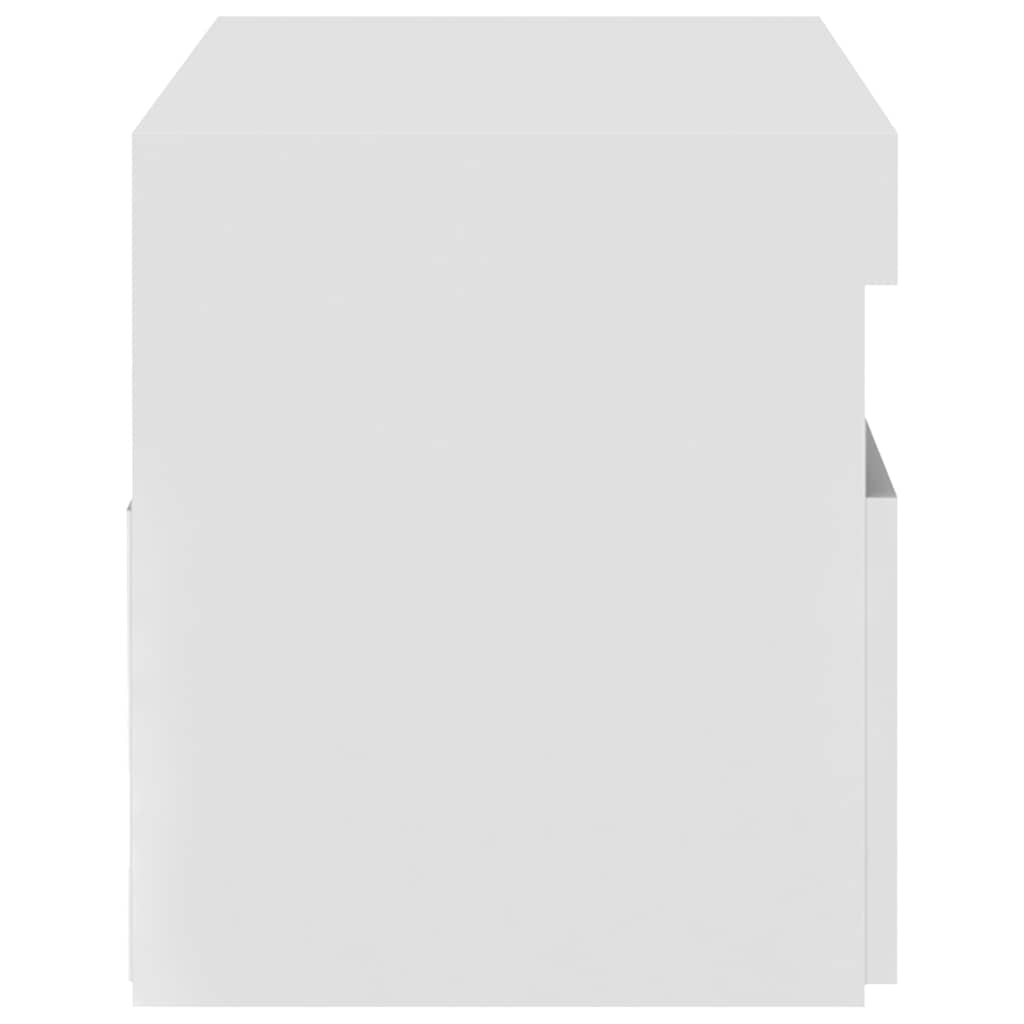 TV Cabinet with LED Lights White 75x35x40 cm