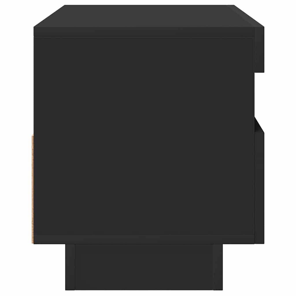 TV Cabinet with LED Lights Black 80x35x40 cm