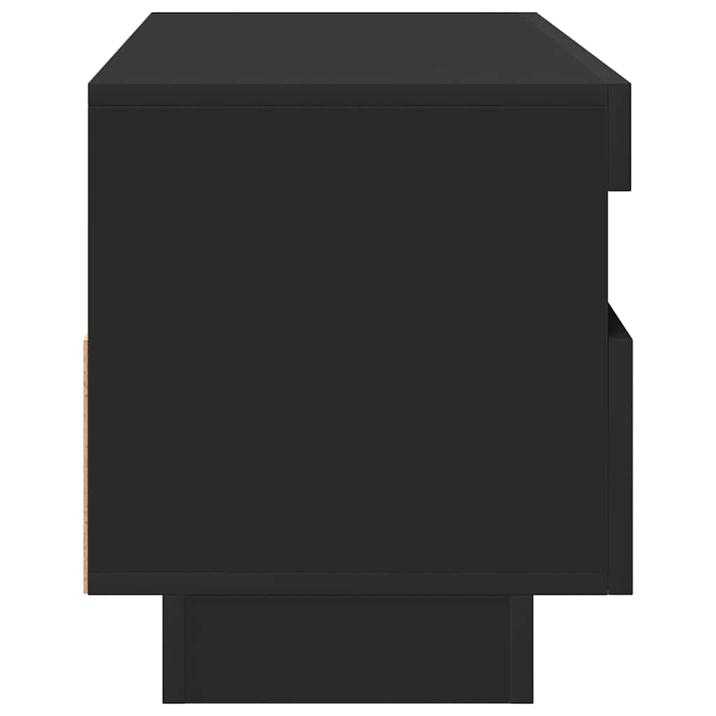 TV Cabinet with LED Lights Black 100x35x40 cm