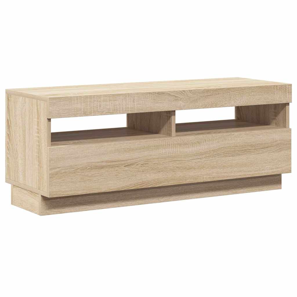 TV Cabinet with LED Lights Sonoma Oak 100x35x40 cm