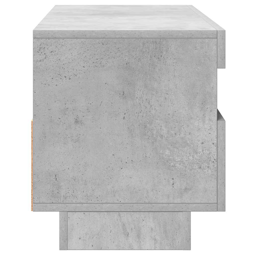 TV Cabinet with LED Lights Concrete Grey 100x35x40 cm