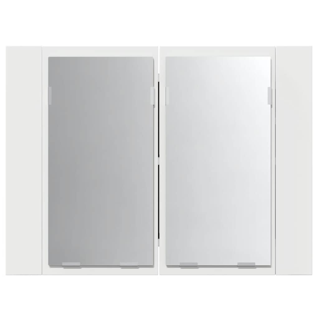 LED Bathroom Mirror Cabinet White 60x12x45 cm Acrylic