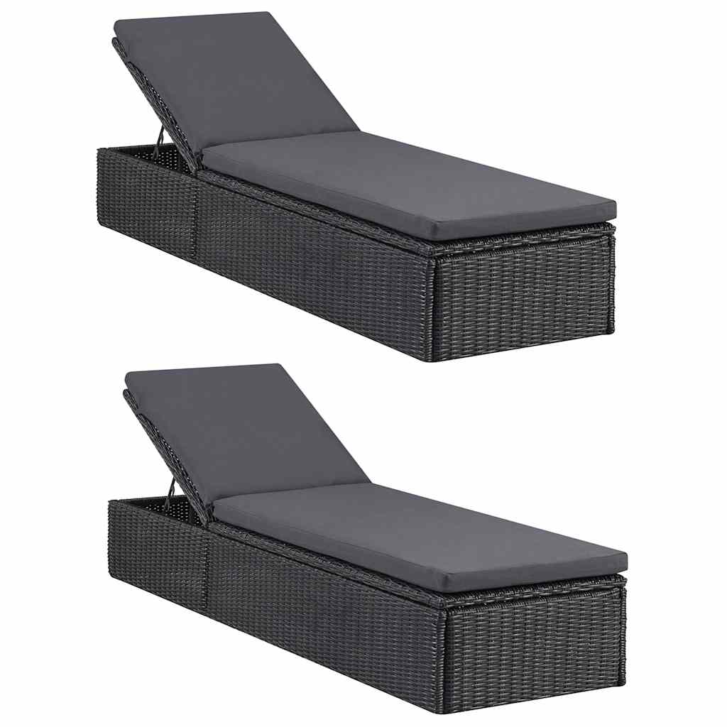 9 Piece Garden Dining Set Poly Rattan Black