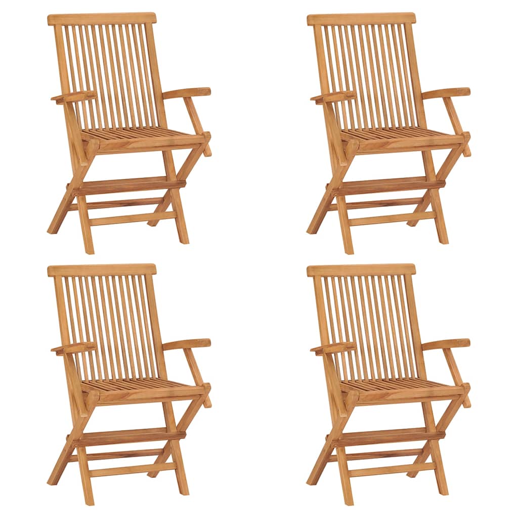 5 Piece Garden Dining Set Solid Teak Wood