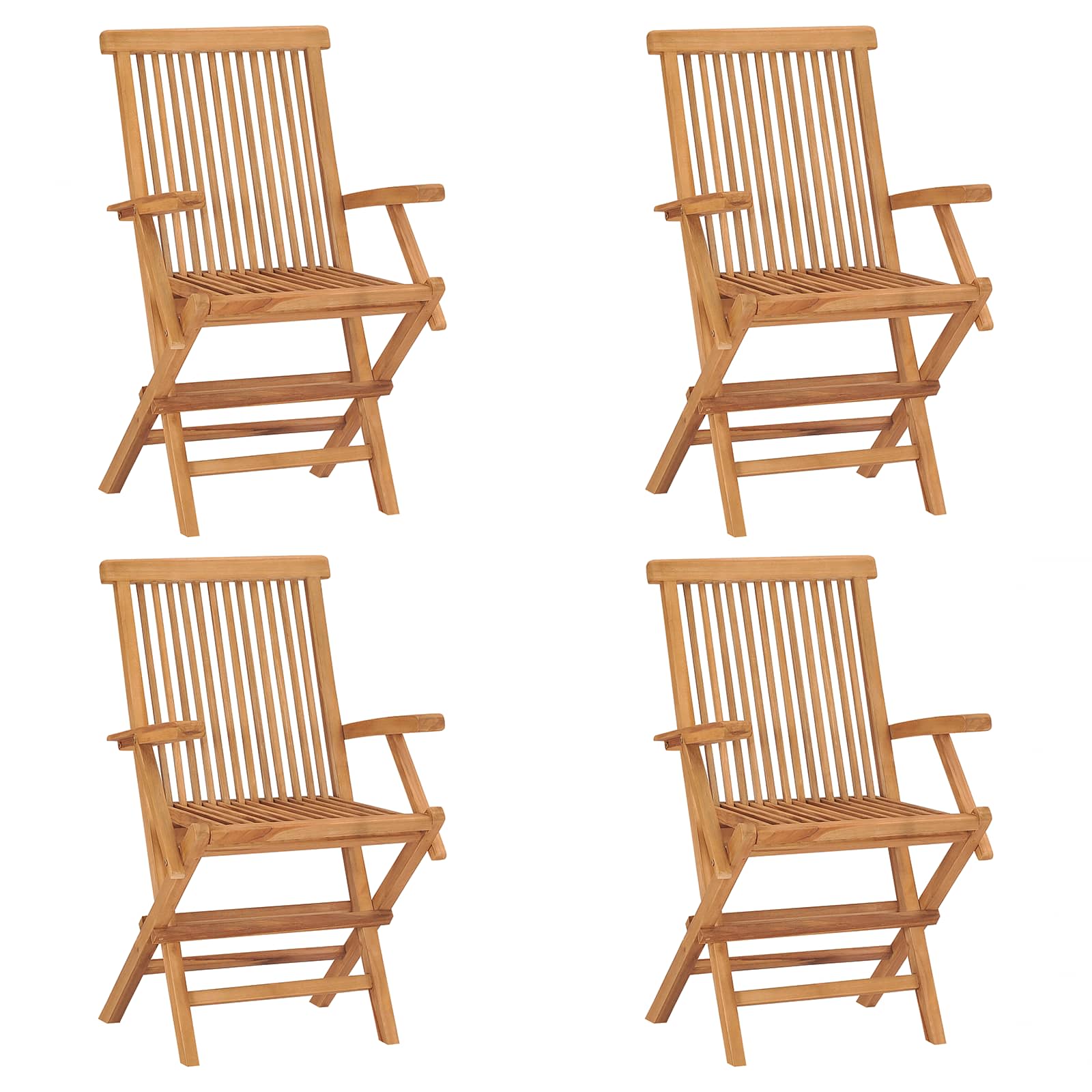 5 Piece Garden Dining Set Solid Teak Wood
