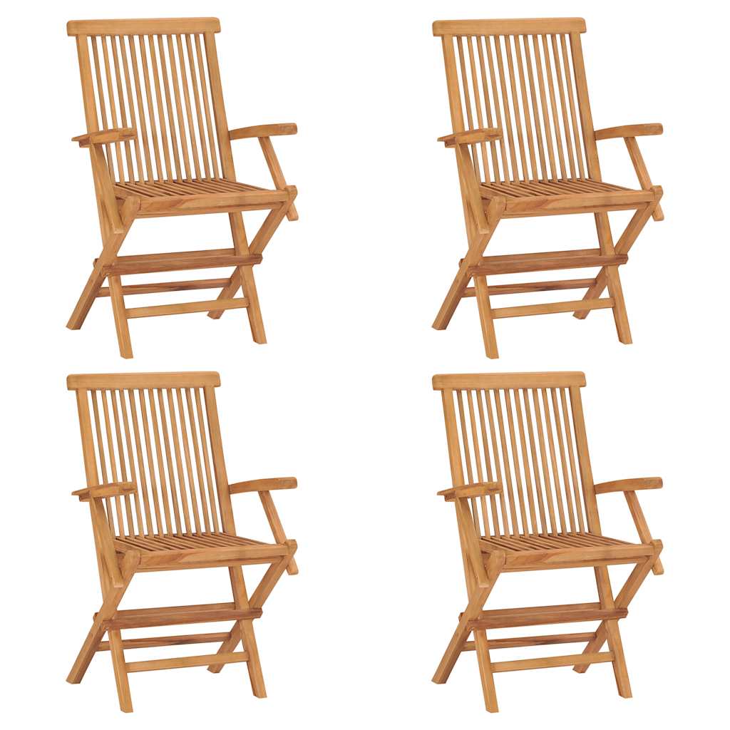 5 Piece Garden Dining Set Solid Teak Wood